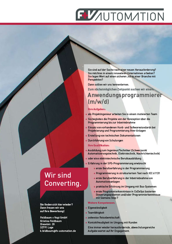 Anwendungsprogrammierer (m/w/d) Anwendungsprogrammierer (m/w/d)