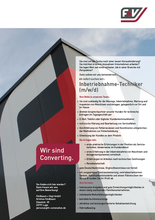 Inbetriebnahme-Techniker (m/w/d) Inbetriebnahme-Techniker (m/w/d)