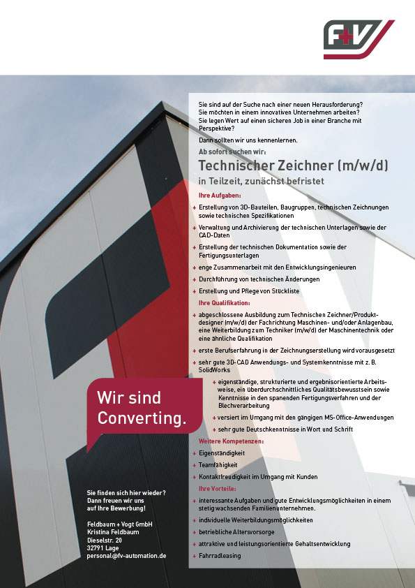 Technischer Zeichner (m/w/d) Technischer Zeichner (m/w/d)